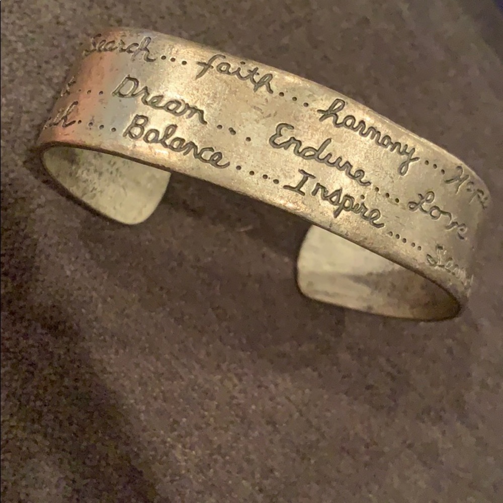 Stainless inspiration cuff bracelet